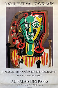 Figure au corsage rayé de Pablo Picasso, 1978