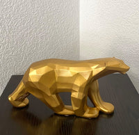 Le choc des titans, (hommage à François Pompon) Gold Matt by Richard Orlinski, 2023 (view 4)