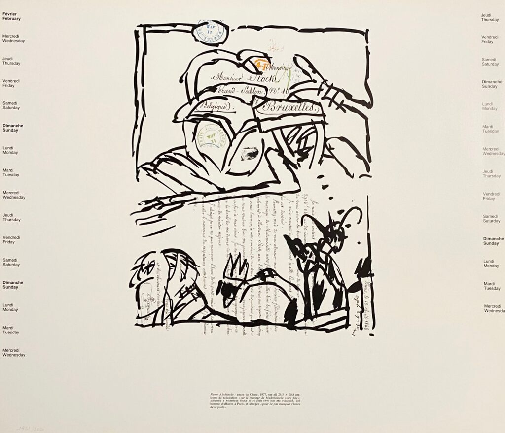 February de Pierre Alechinsky, 1983