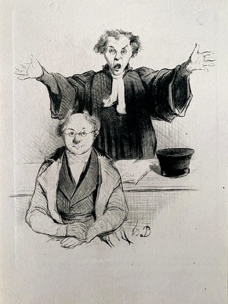 Court Scene by Honoré Daumier, 1918