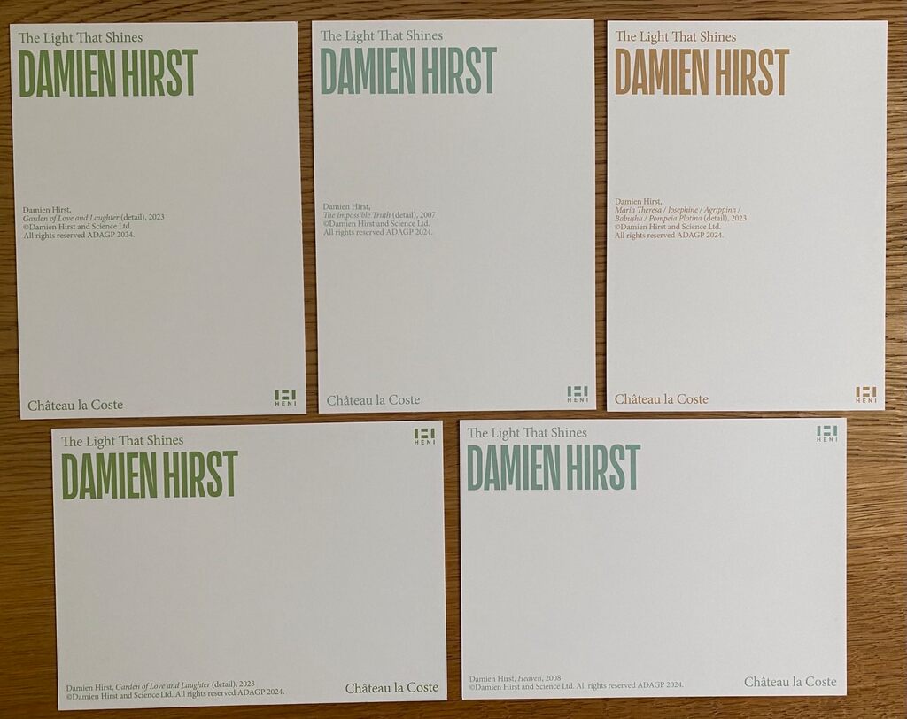 Set of 5 postcards de Damien Hirst, 2024 (vue 2)