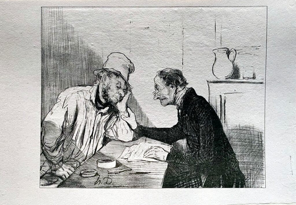 Court Scene by Honoré Daumier, 1918