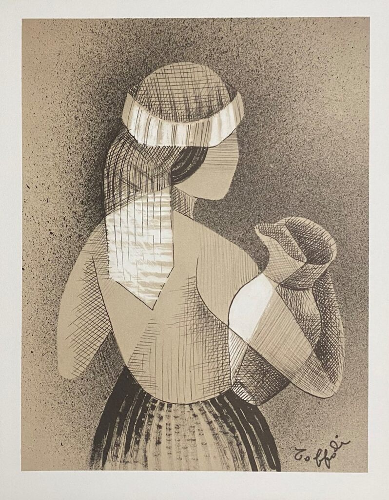 Jeune femme au pot à lait de Louis Toffoli, 1971