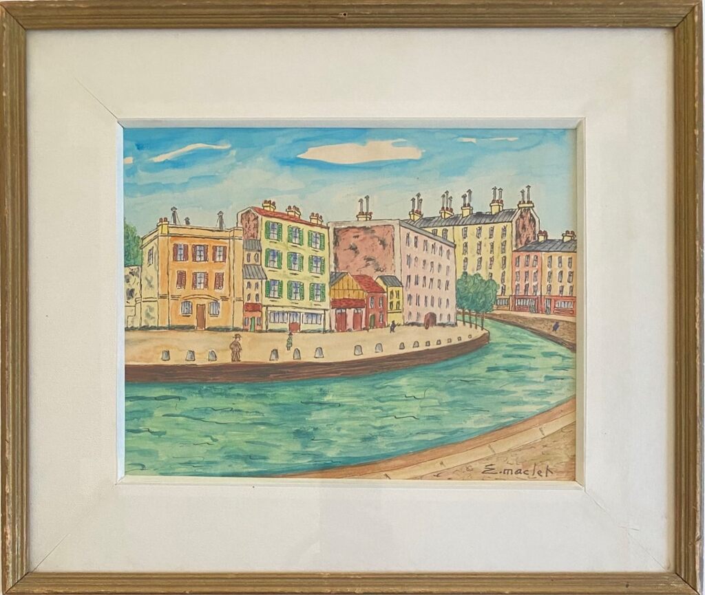 Canal Saint-Martin, Paris by Élisée Maclet, c. 1950