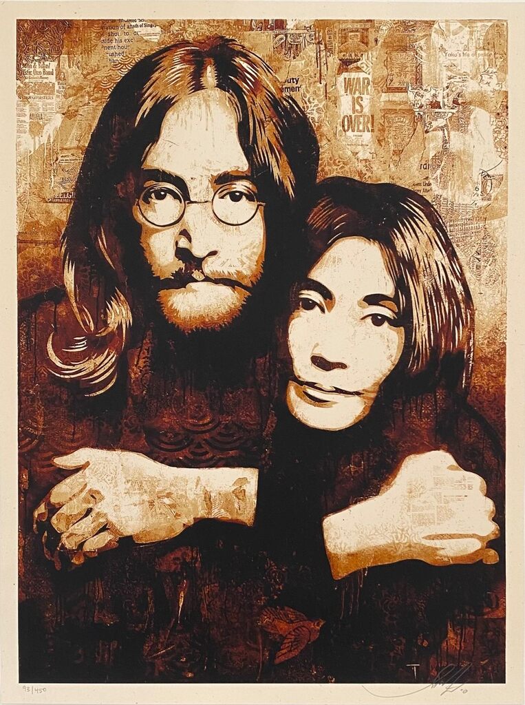 John Lennon & Yoko Ono by Shepard Fairey, 2010