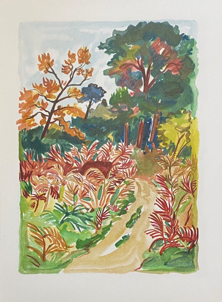 Par le sentier by Yves Brayer, 1990